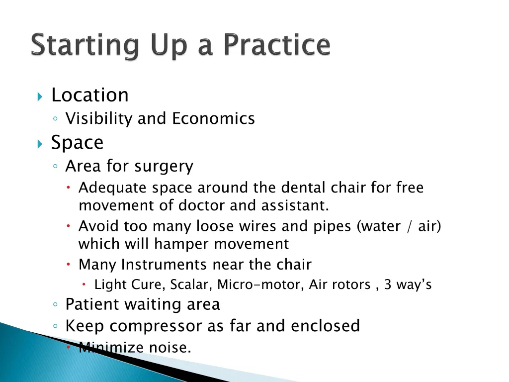 location visibility and economics space area