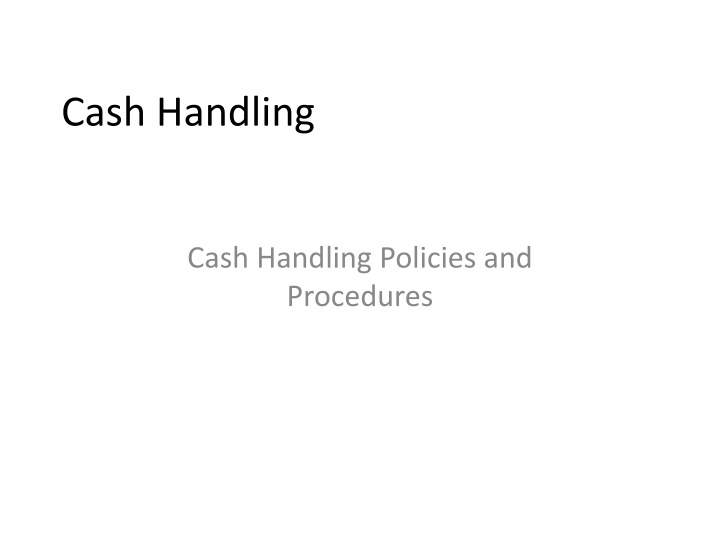 cash handling