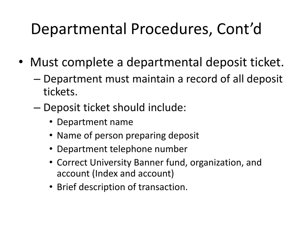 departmental procedures cont d 1