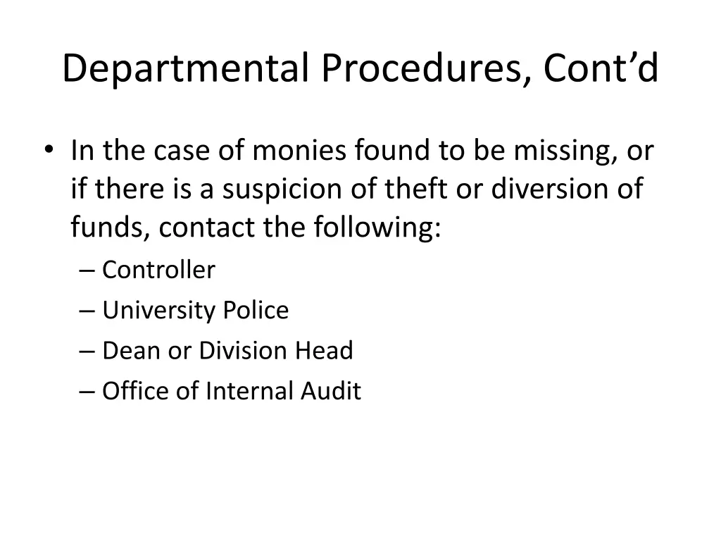 departmental procedures cont d 5