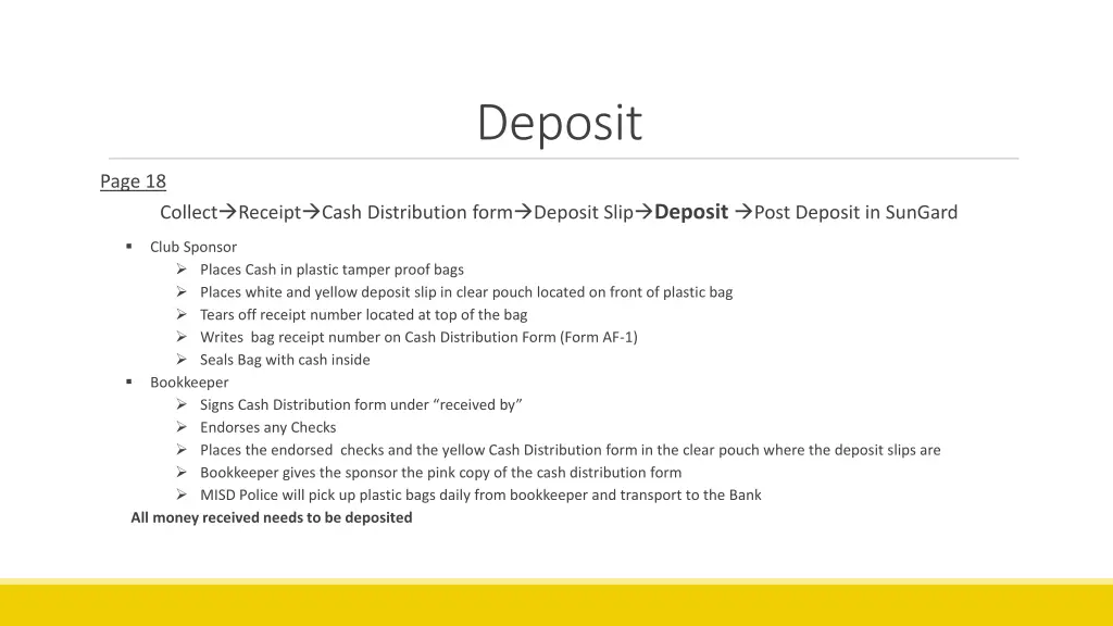 deposit