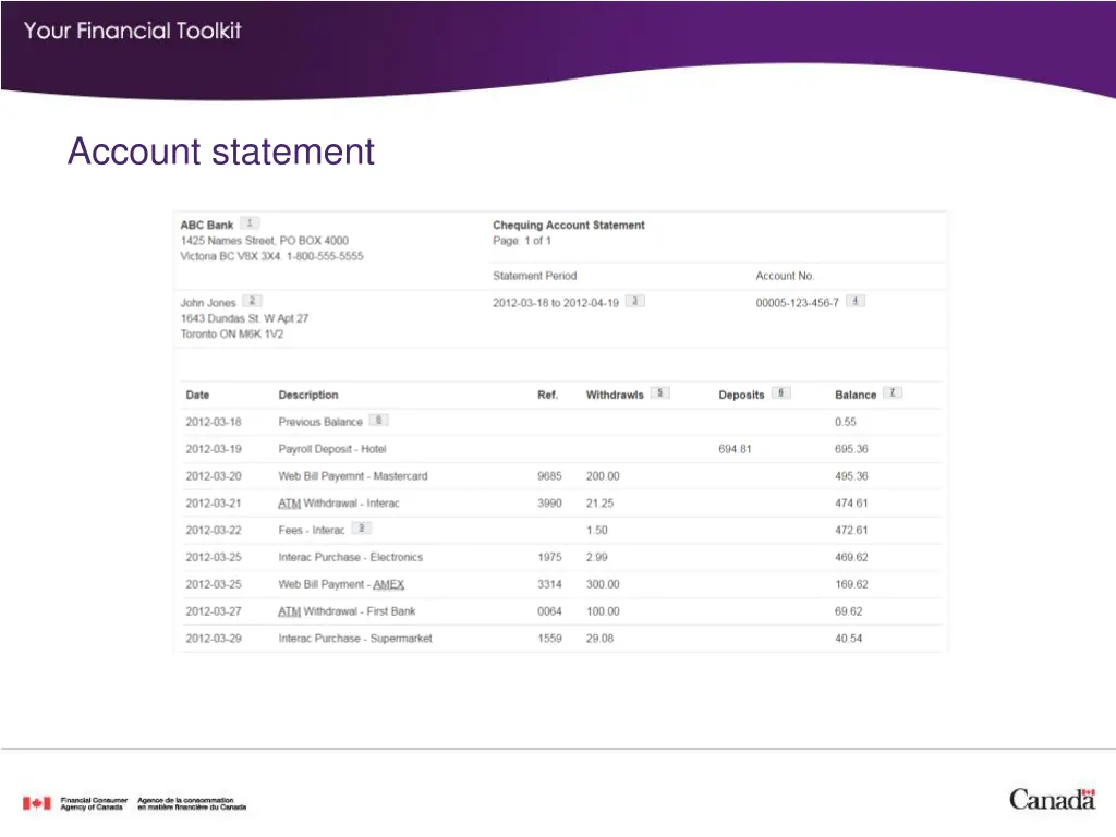 account statement