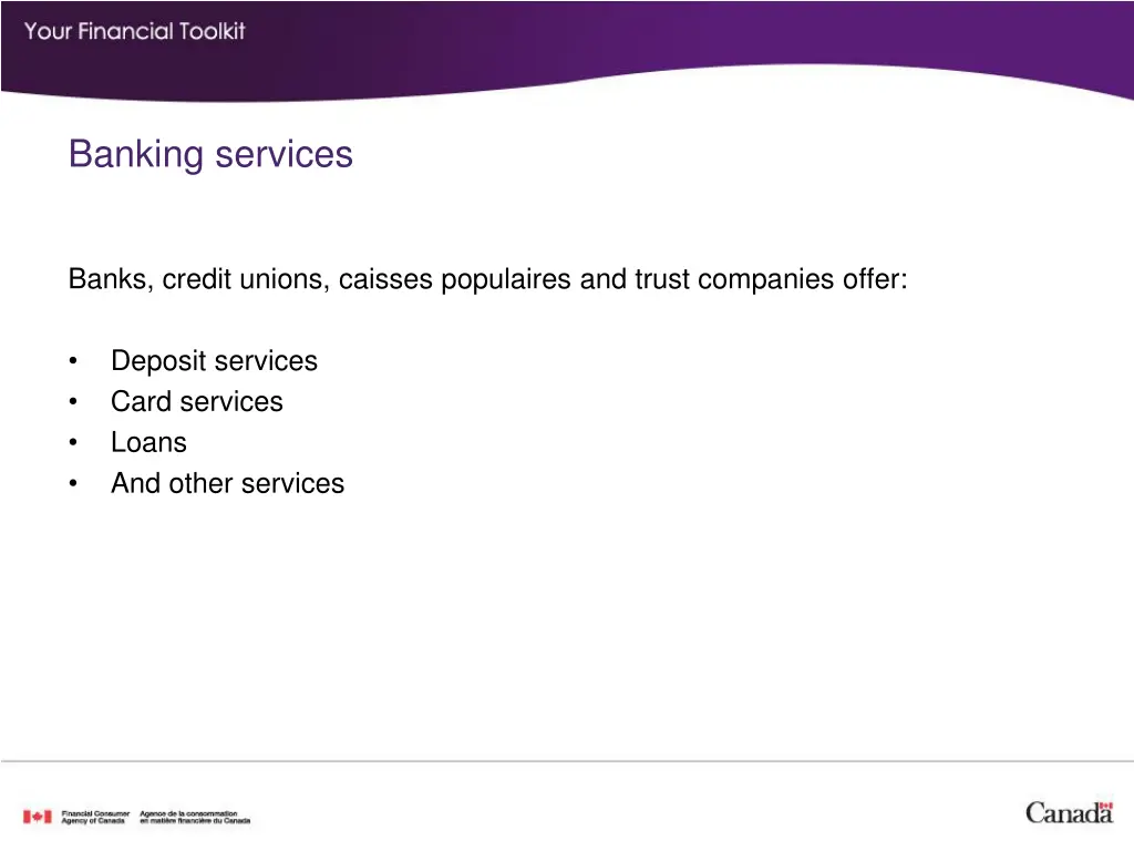 banking services