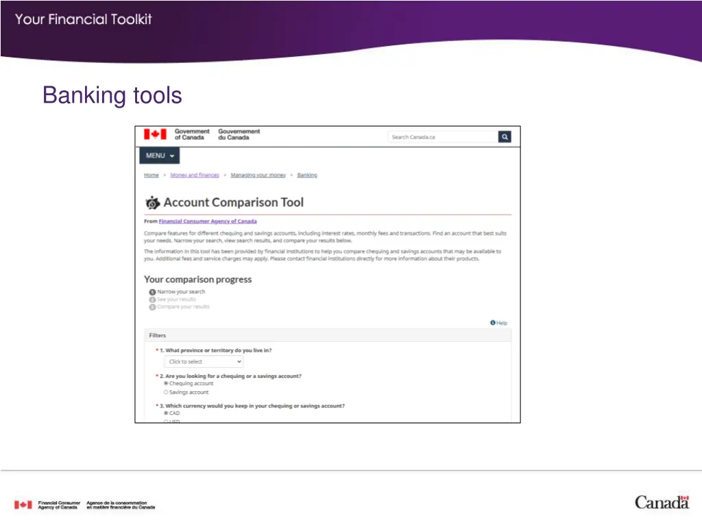 banking tools