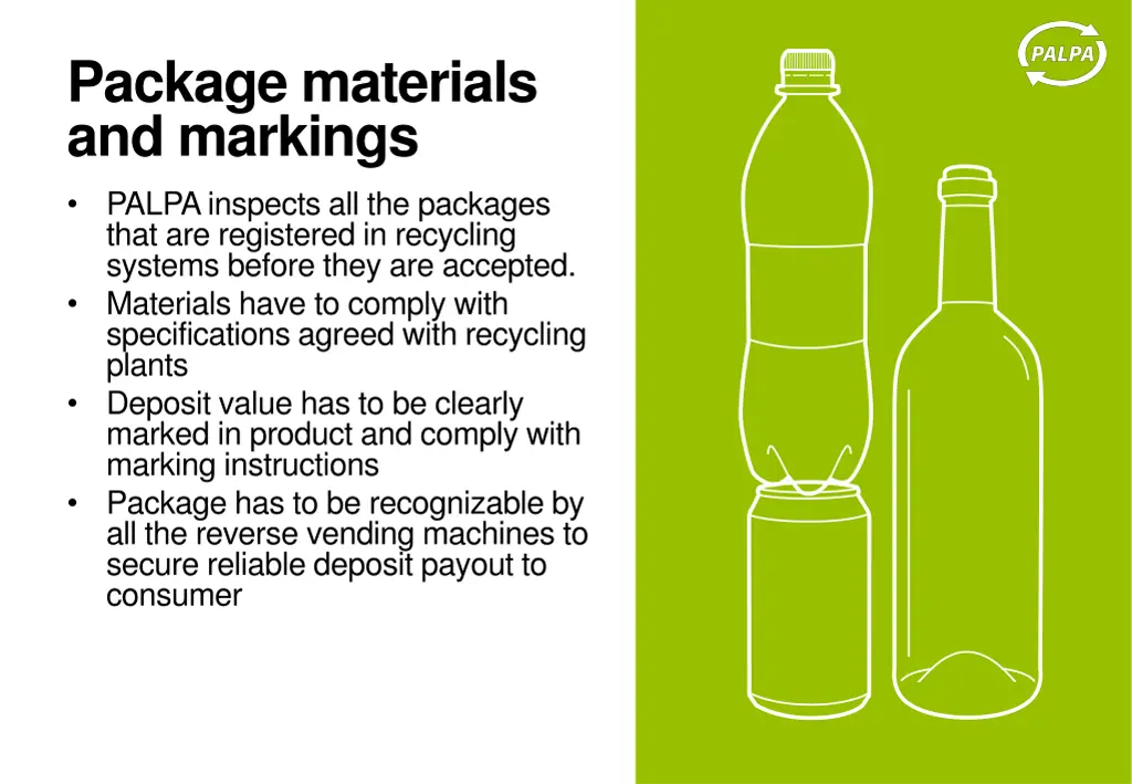 package materials and markings palpa inspects