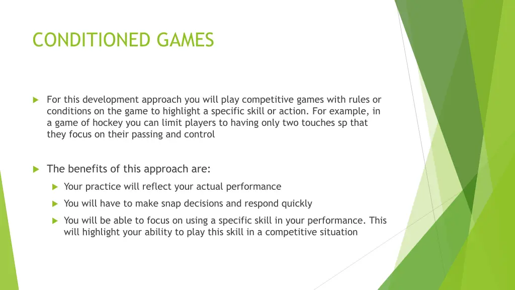 conditioned games