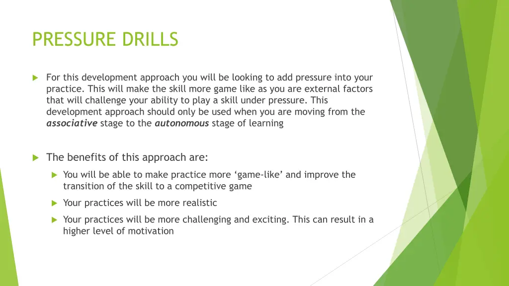 pressure drills