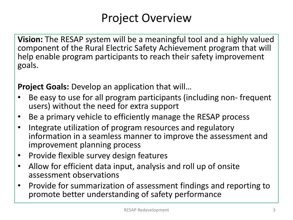 project overview