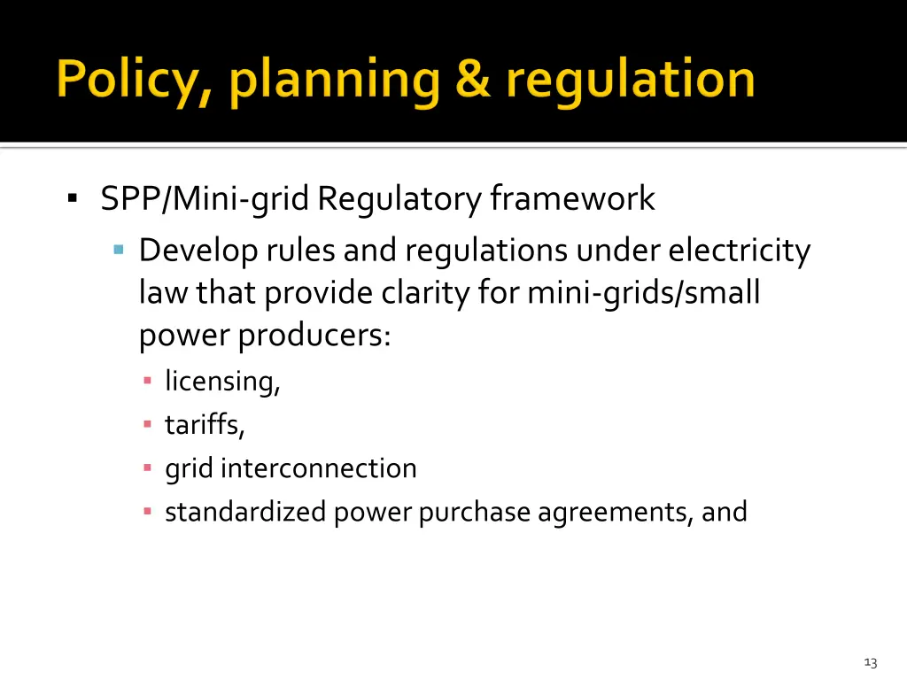 spp mini grid regulatory framework develop rules