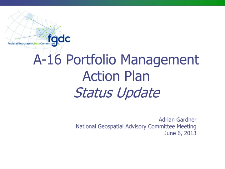 a 16 portfolio management action plan status