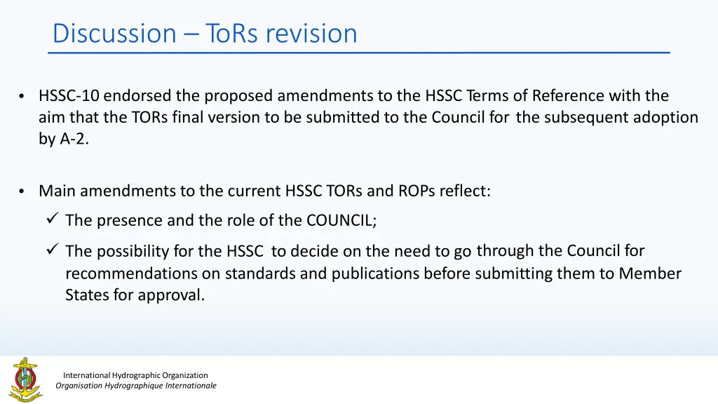 discussion tors revision