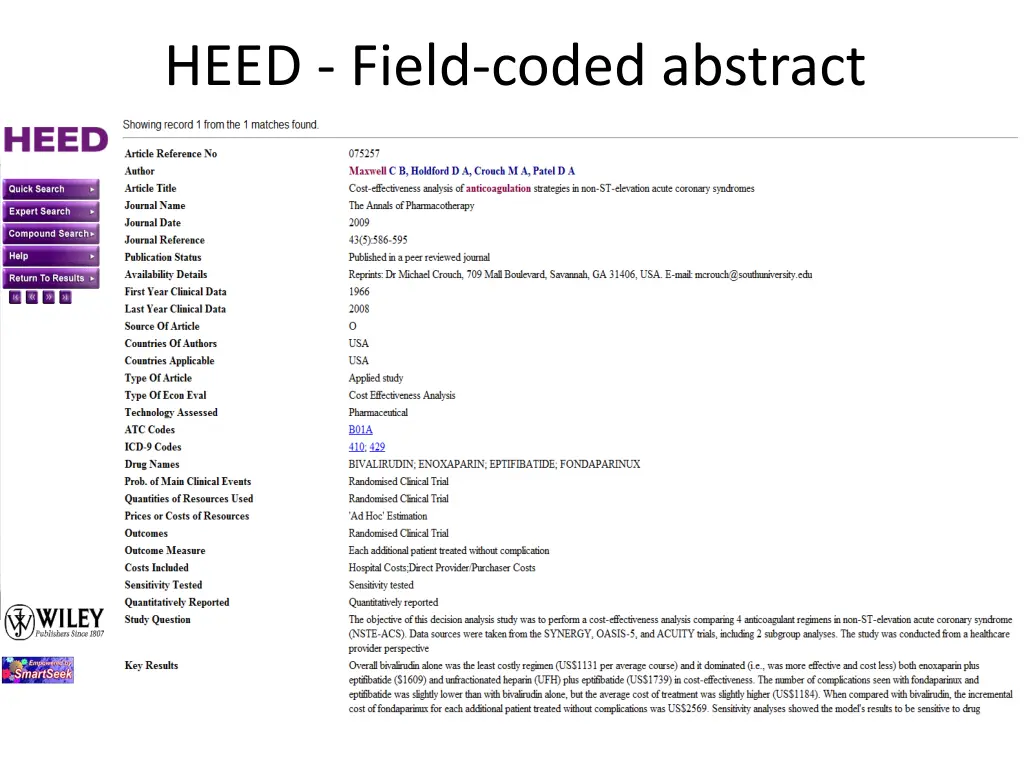 heed field coded abstract