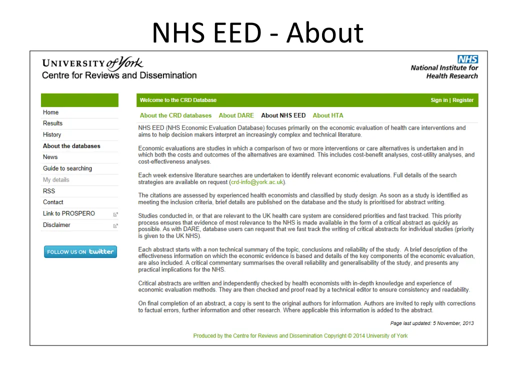 nhs eed about