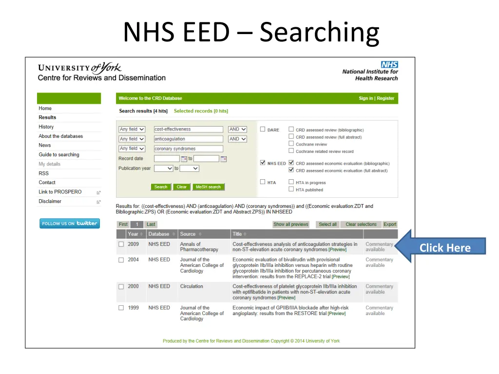 nhs eed searching