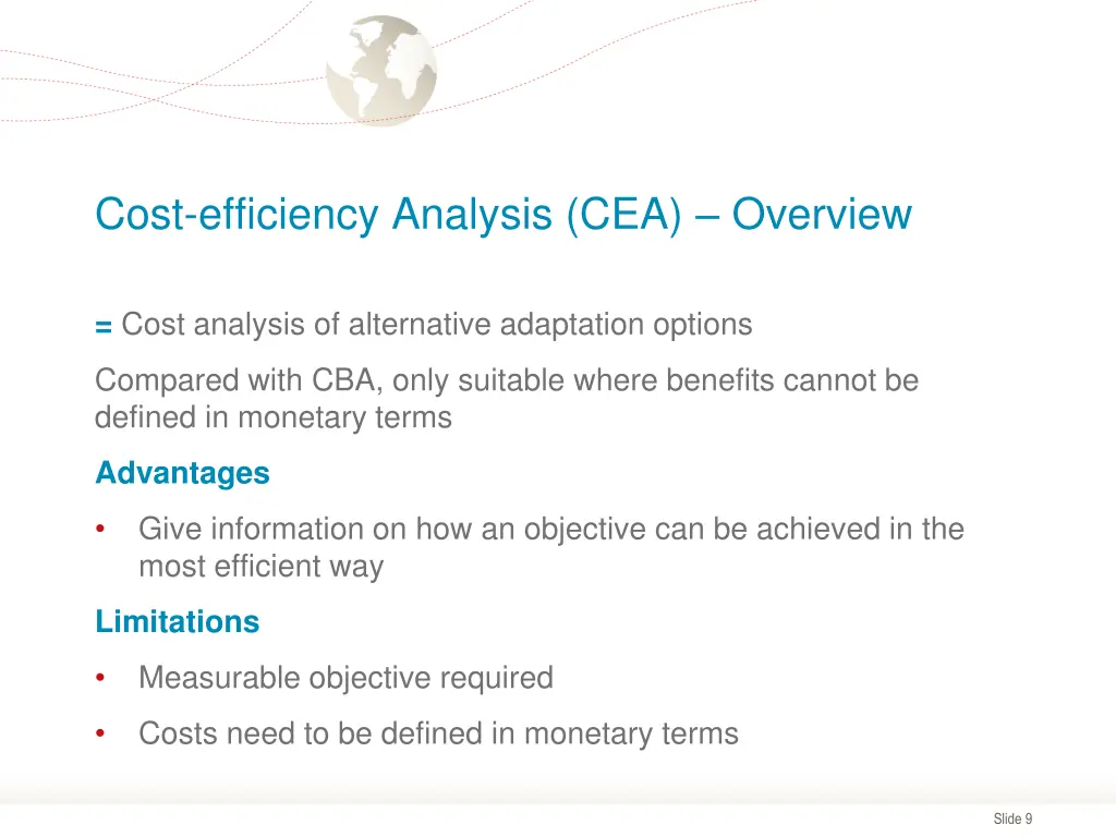 cost efficiency analysis cea overview