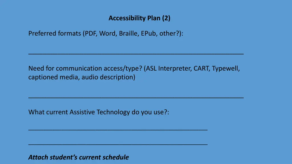 accessibility plan 2