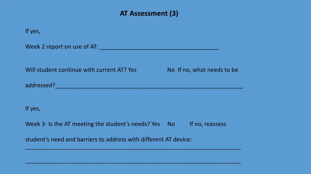 at assessment 3