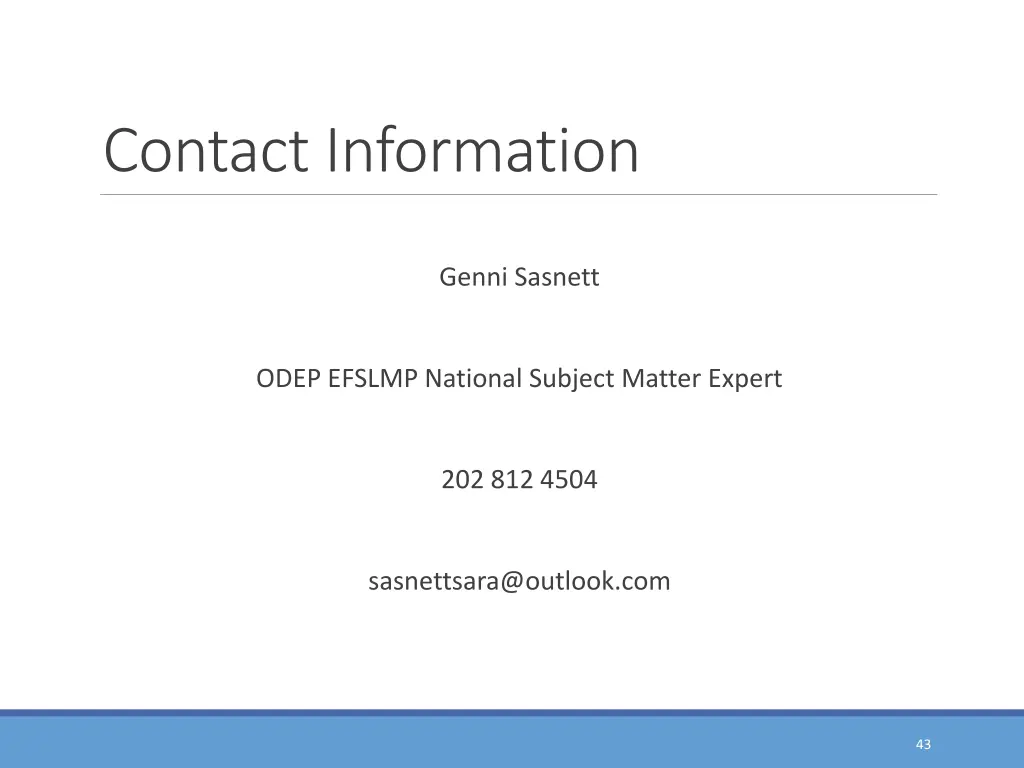 contact information