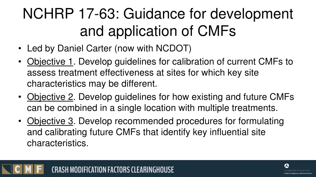 nchrp 17 63 guidance for development