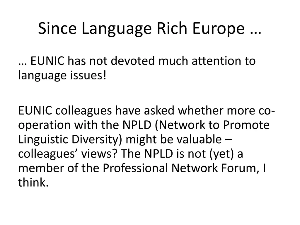 since language rich europe