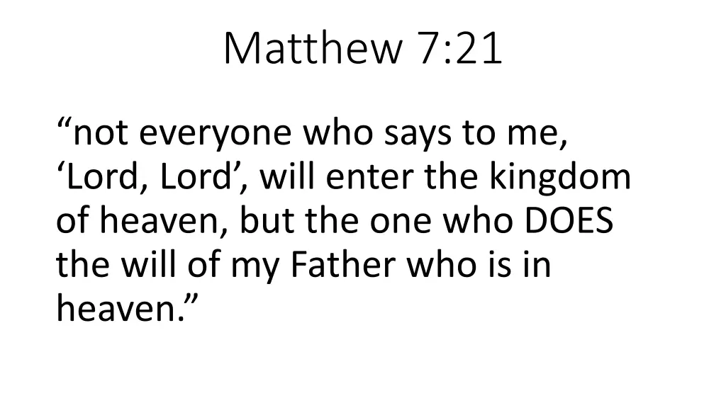 matthew 7 21