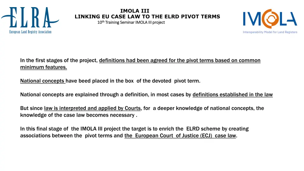 linking eu case law to the elrd pivot terms 1