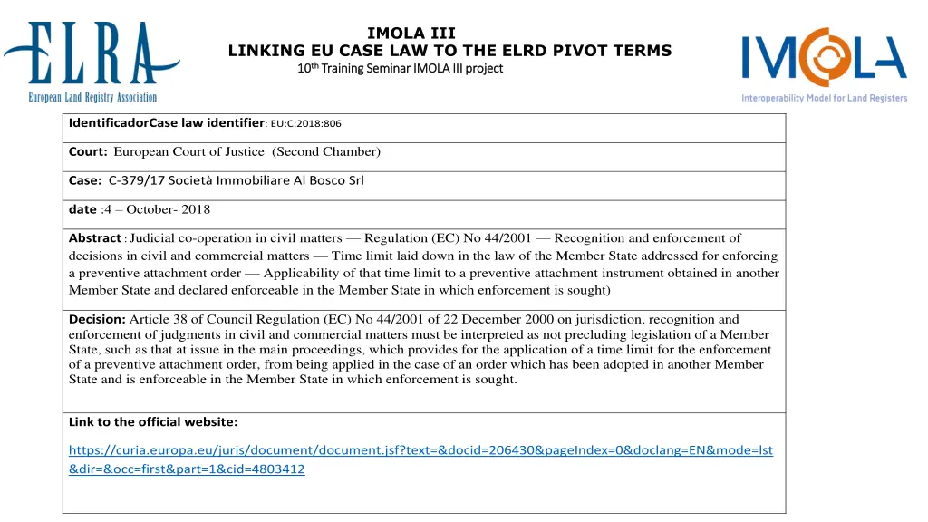 linking eu case law to the elrd pivot terms 4