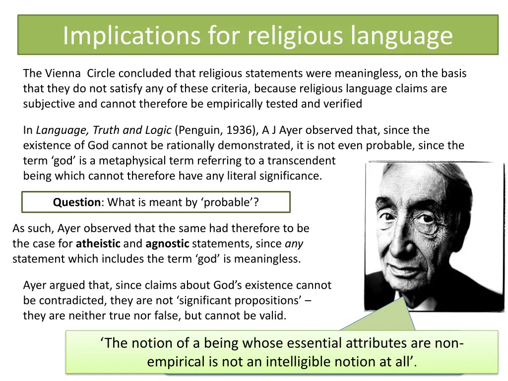 implications for religious language