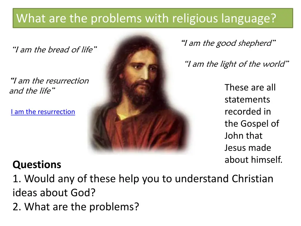 what are the problems with religious language