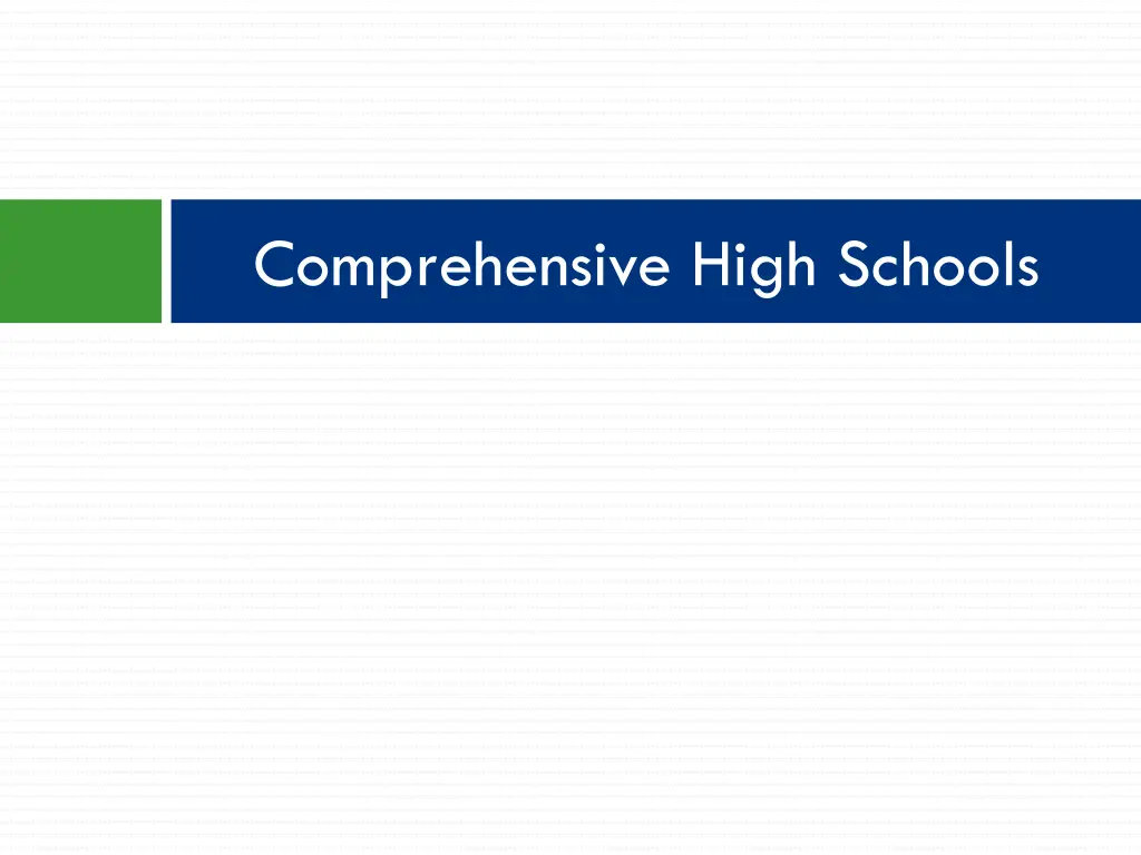 comprehensive high schools