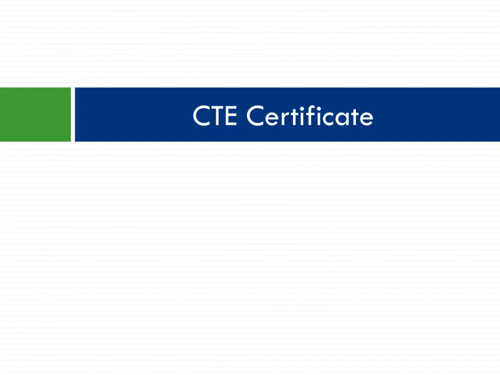 cte certificate