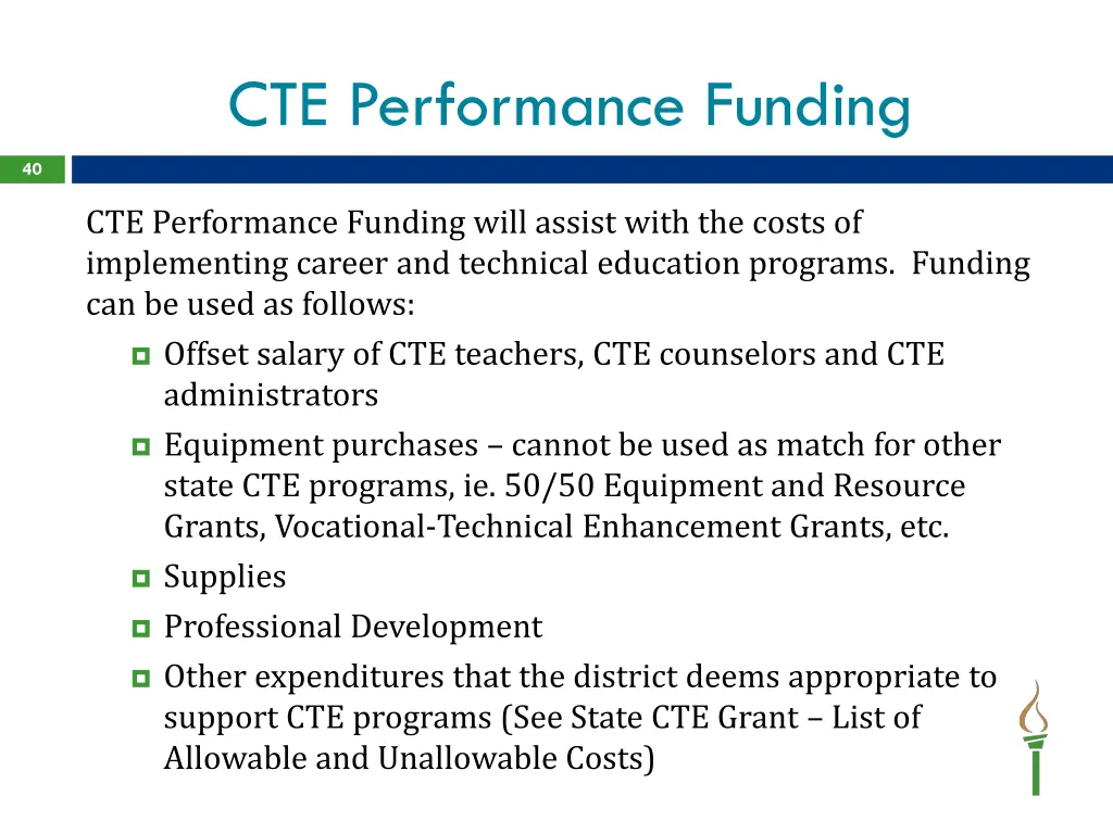 cte performance funding 2