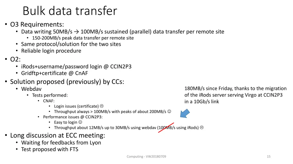 bulk data transfer o3 requirements data writing