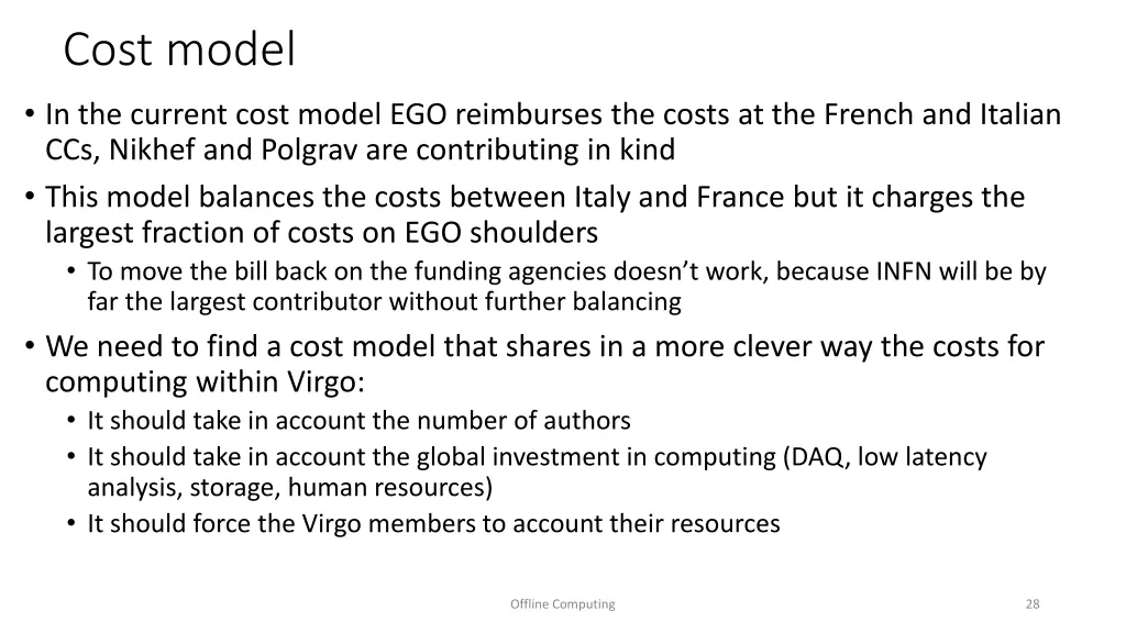 cost model