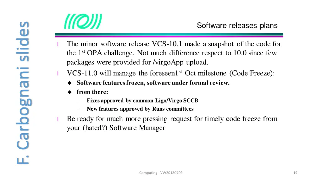 software releases plans 1