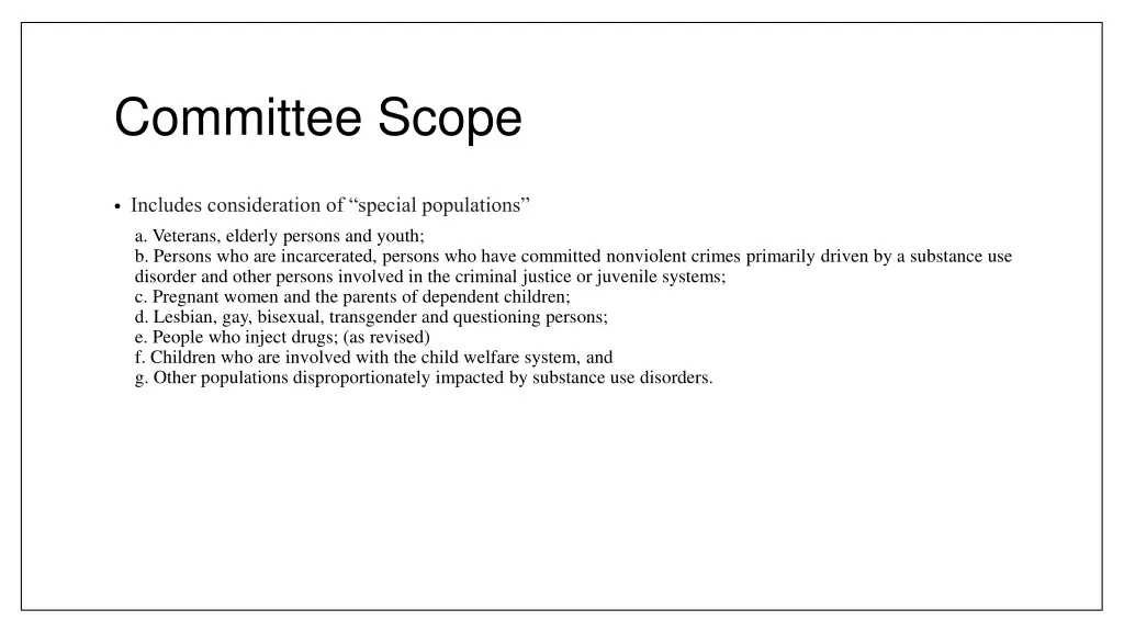 committee scope