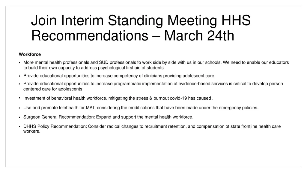 join interim standing meeting hhs recommendations 1