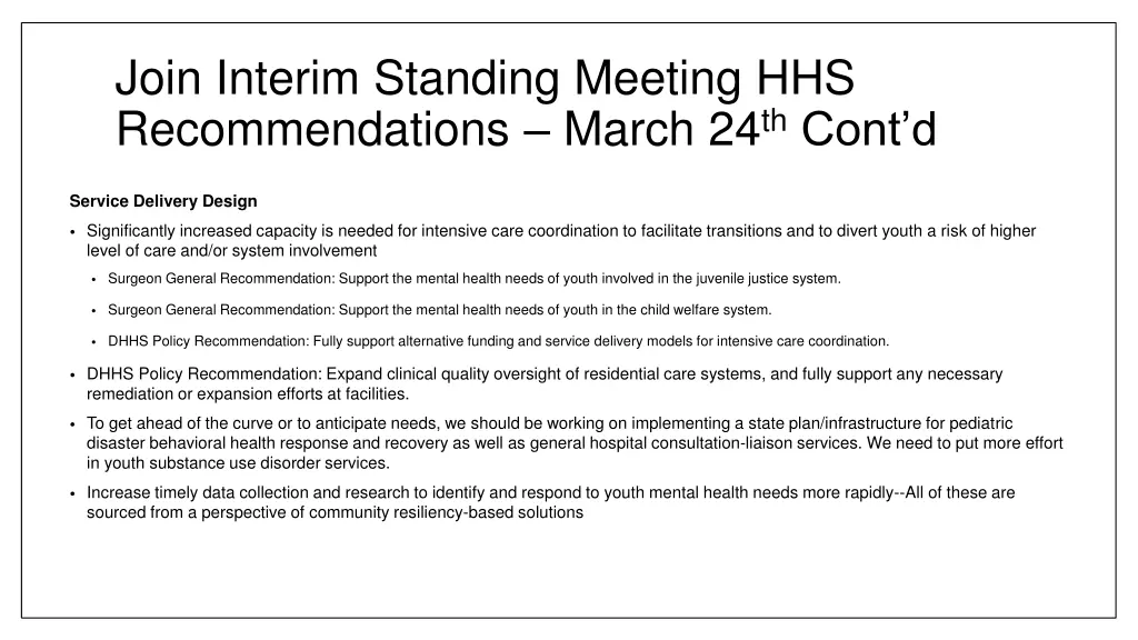 join interim standing meeting hhs recommendations 3