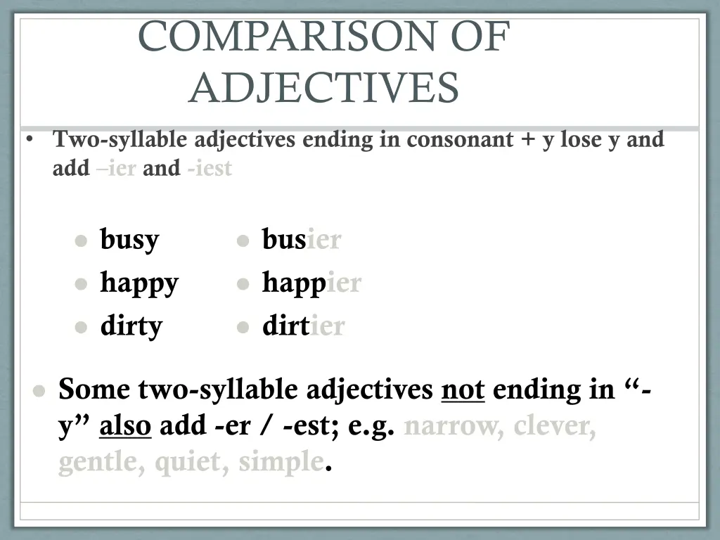 comparison of adjectives 1