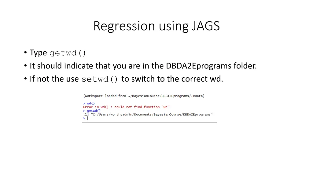 regression using jags 1