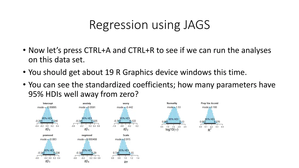 regression using jags 13