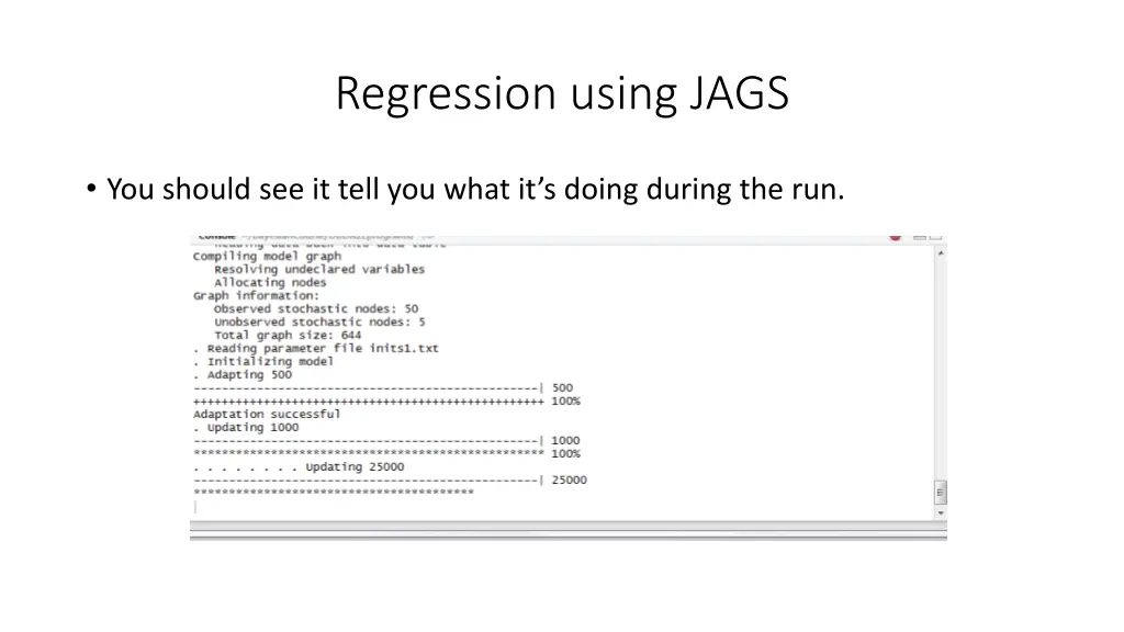 regression using jags 5