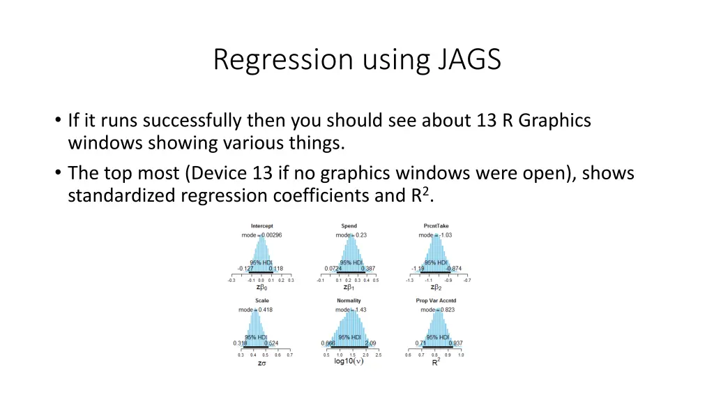 regression using jags 6