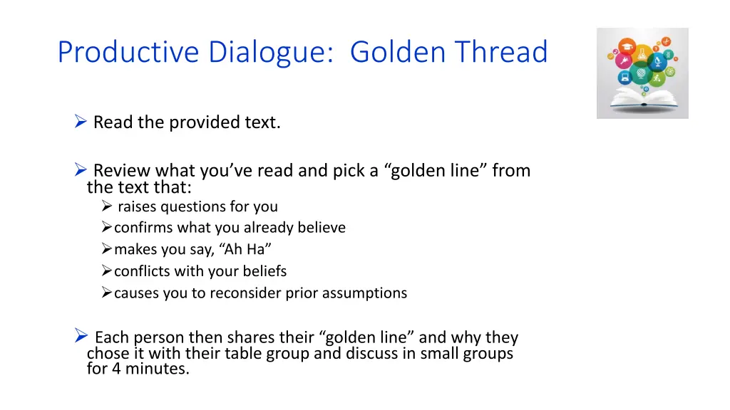 productive dialogue golden thread