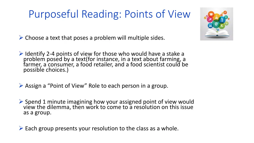 purposeful reading points of view