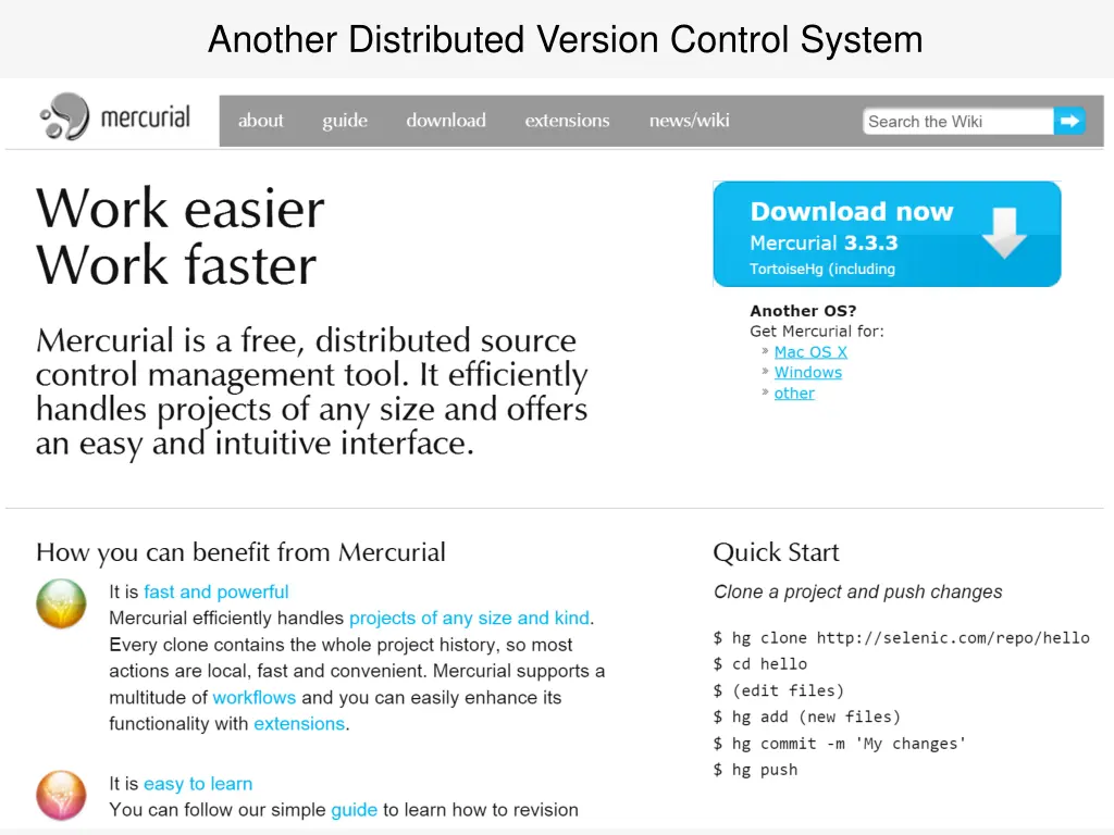 another distributed version control system