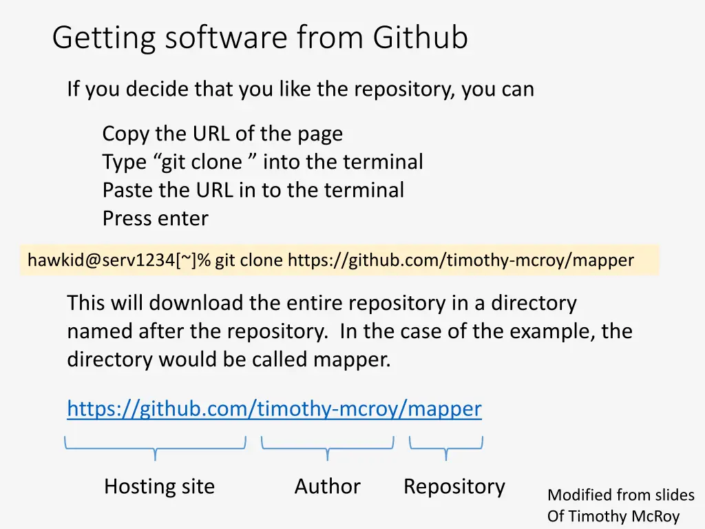 getting software from github 1