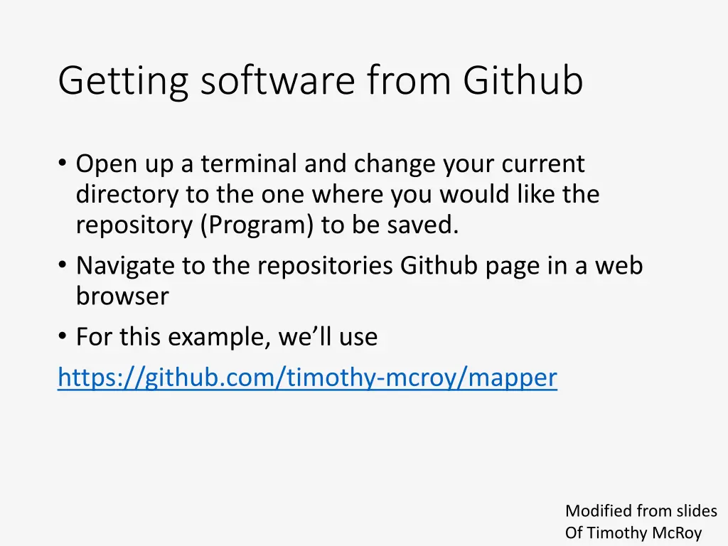 getting software from github