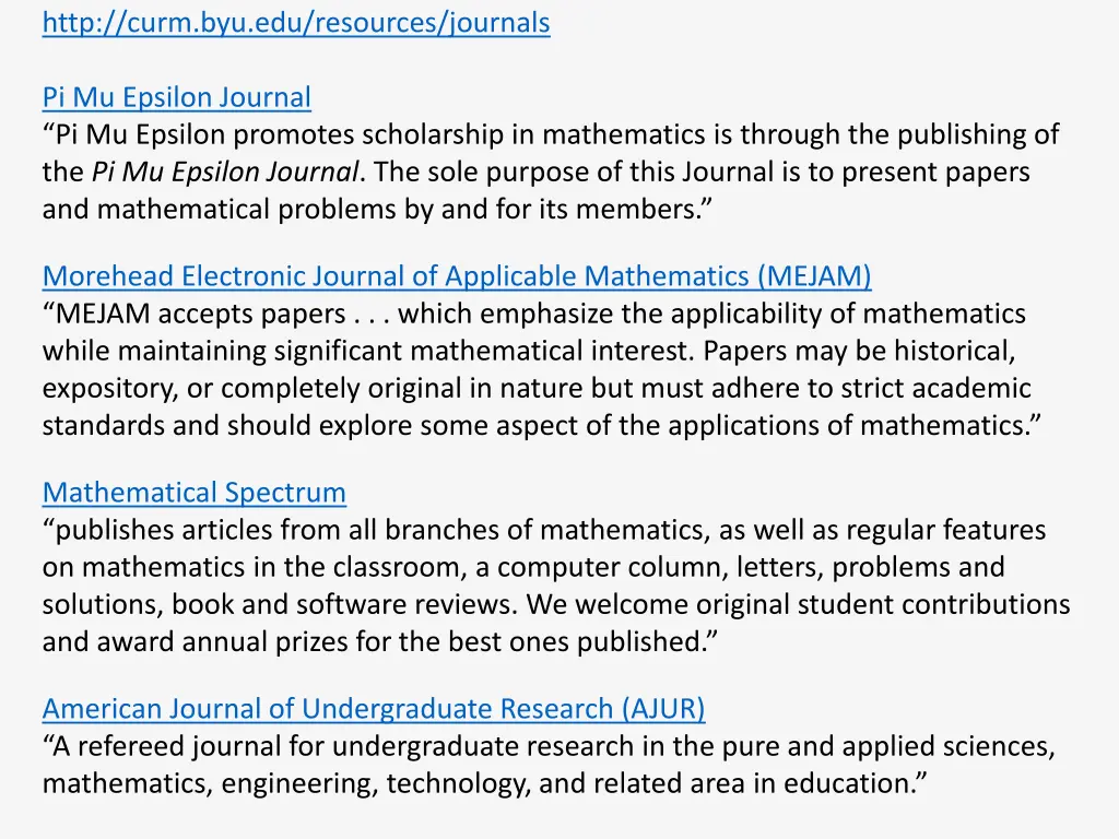 http curm byu edu resources journals