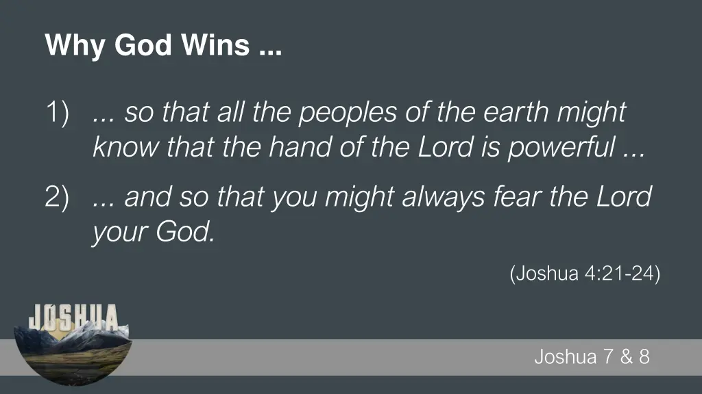 why god wins 1